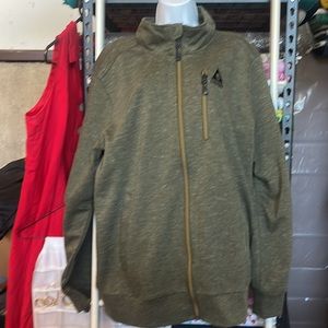 Gerry Olive Heathered Zippered Sweatshirt